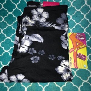 High waist flower print leggings